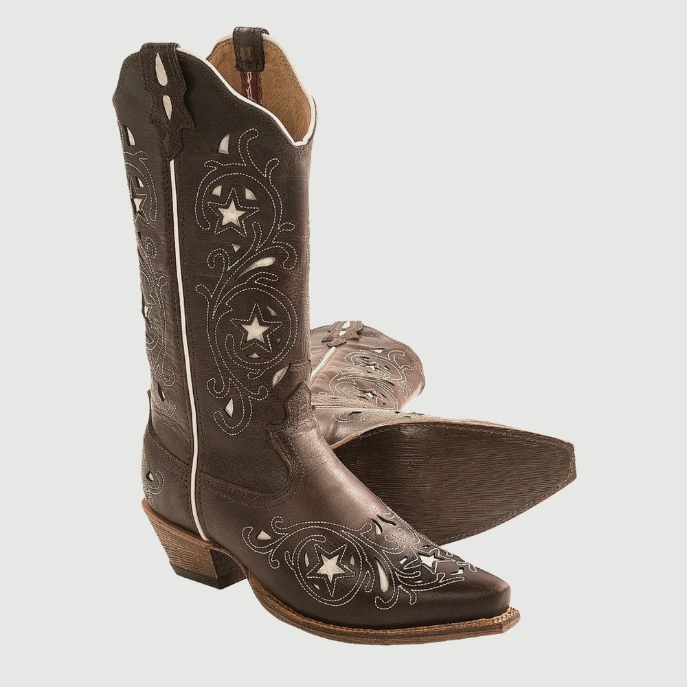 Twisted X Steppin' Out Cowboy Boots - Stars, F-Toe (Women's Boots)